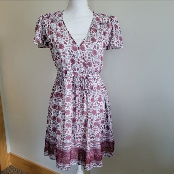 Christy Dawn Dresses & Skirts - Christy Dawn The Donna Mini Dress in Gooseberry Red Floral Deadstock Fabric XS/S